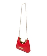 LOVE MOSCHINO CHAIN Mini sac à main, avec bandoulière ROUGE - Sacs pour Femme - 3