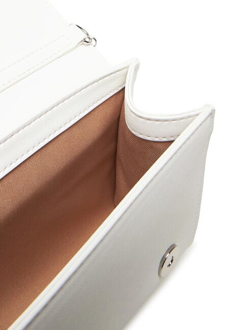 CHAIN Lettering Sac &agrave; bandouli&egrave;re blanche - Sacs pour Femme