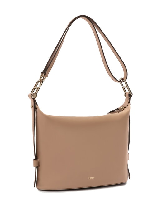 NUVOLA M Sac en cuir double portabilité grège - Sacs pour Femme