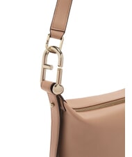FURLA NUVOLA M Sac en cuir double portabilité grège - Sacs pour Femme - 3