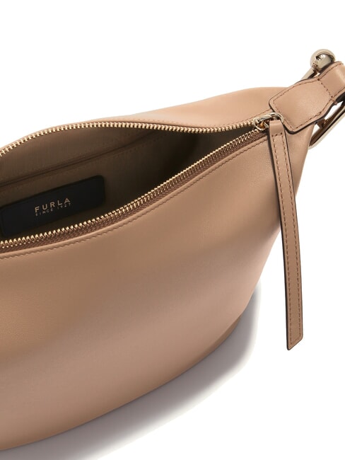 NUVOLA M Sac en cuir double portabilité grège - Sacs pour Femme