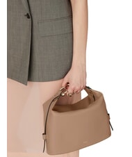 FURLA NUVOLA M Sac en cuir double portabilité grège - Sacs pour Femme - 5