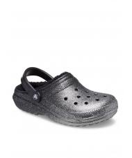 CROCS CLASSIC GLITTER LINED CLOG Sabot rembourré noir/argent - Chaussures Femme - 2