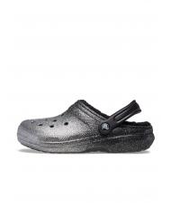 CROCS CLASSIC GLITTER LINED CLOG Sabot rembourré noir/argent - Chaussures Femme - 3