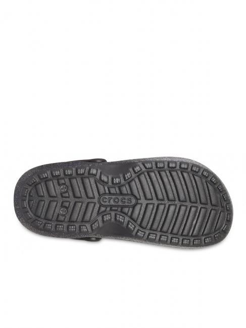CLASSIC GLITTER LINED CLOG Sabot rembourré noir/argent - Chaussures Femme