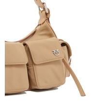 PINKO CARGO Sac bandouli&egrave;re avec poches beige-gris fum&eacute;-nickel brillant - Sacs pour Femme - 3