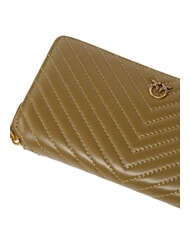 PINKO RYDER Porte-feuille en cuire plantation-or antique - Portefeuilles Femme - 4