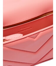 PINKO LOVE CLICK Mini sac en cuir matelassé fleur de pêcher-or antique - Sacs pour Femme - 8