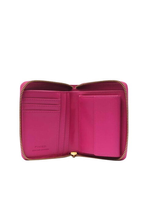 TAYLOR Portefeuille zipp&eacute; rose pinko-or antique - Portefeuilles Femme