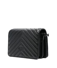 PINKO LOVE CLICK CHEVRON Mini sac porté épaule en cuir - Sacs pour Femme