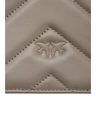 PINKO LOVE CLICK CLASSIC Sac en cuir matelassé noyer-or antique - Sacs pour Femme - 5