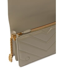 PINKO LOVE CLICK CLASSIC Sac en cuir matelassé noyer-or antique - Sacs pour Femme - 6