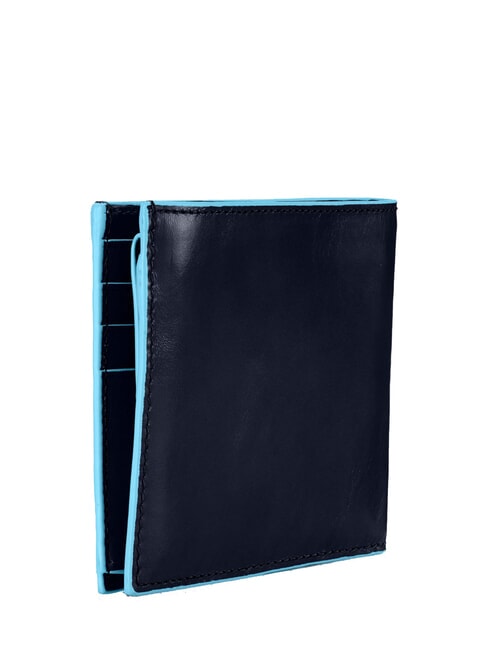 BLUE SQUARE  Portefeuille en cuir, avec rabat bleu - Portefeuilles Homme