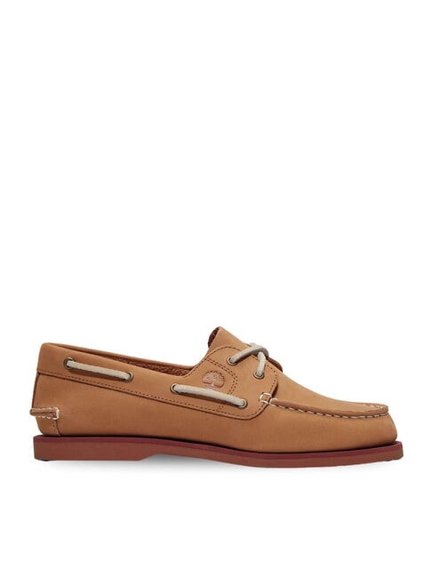 CLASSIC BOAT  Chaussures bateau en cuir nubuck beige moyen - Chaussures Femme