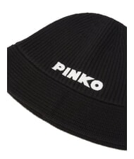PINKO MINSKIN Chapeau évasé en laine limousine noire - Bonnets - 3