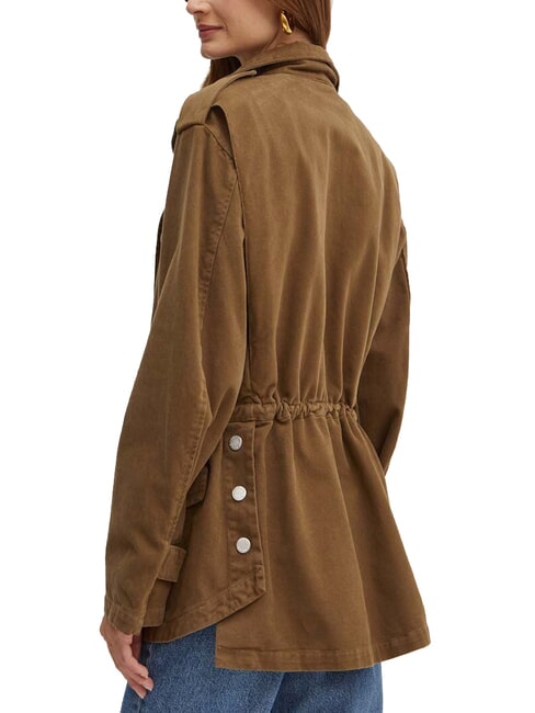 DIATONIA Veste en jean avec cordon de serrage vert olive foncé - Vestes pour femmes