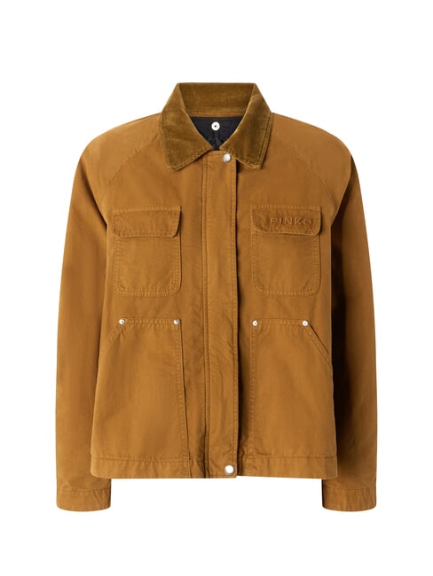 CANNONE Veste caban avec col en velours bronze - Vestes pour femmes