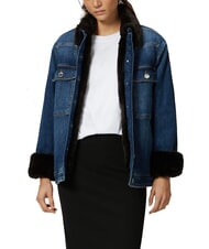 PINKO POP Veste en jean avec appliqués lavage vintage moyennement foncé - Vestes pour femmes - 4