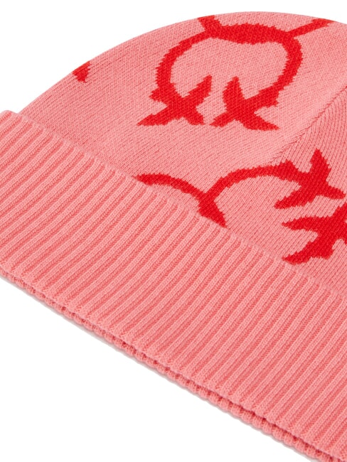 FRAPPATO Casquette jacquard monogramme rose/rouge - Bonnets