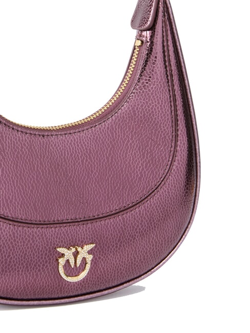 BRIOCHE Sac à bandoulière en cuir métallisé brun-or métallique - Sacs pour Femme