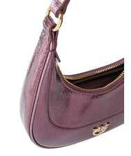 PINKO BRIOCHE Sac à bandoulière en cuir métallisé brun-or métallique - Sacs pour Femme - 4