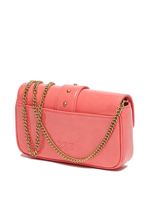 LOVE ONE Mini sac à bandoulière brillant fleur de pêcher-or antique - Sacs pour Femme