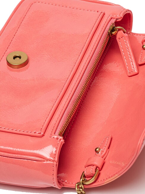 LOVE ONE Mini sac à bandoulière brillant fleur de pêcher-or antique - Sacs pour Femme