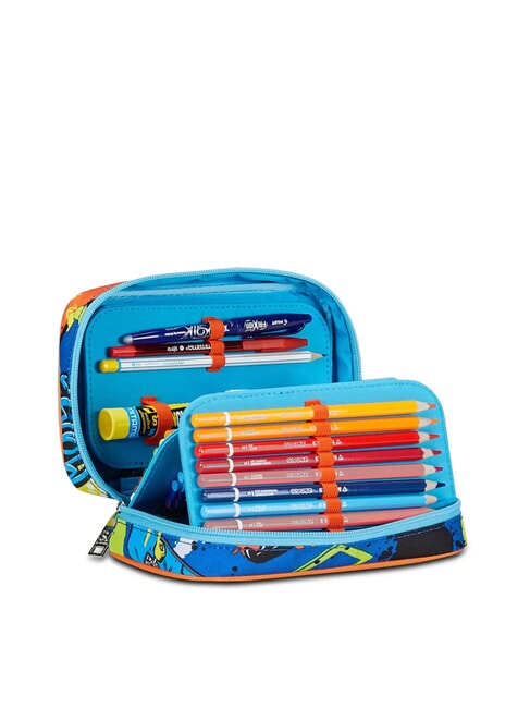 TRICYLED BOY Trousse complète avec kit scolaire rouge orange - Étuis et Accessoires