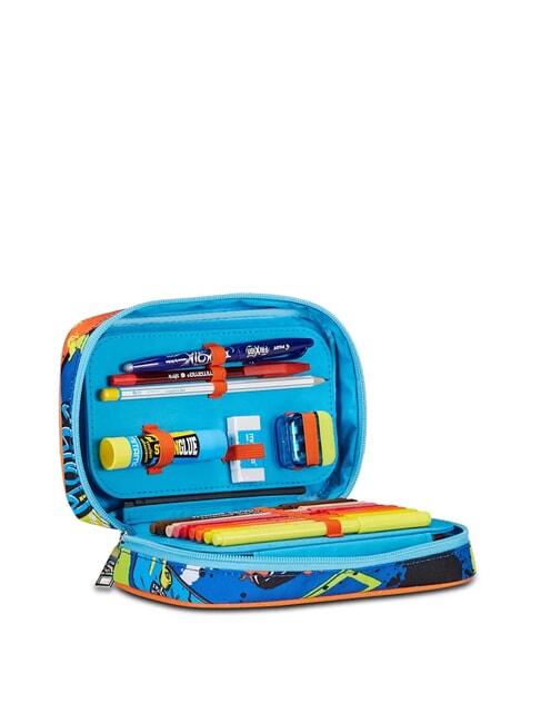 TRICYLED BOY Trousse complète avec kit scolaire rouge orange - Étuis et Accessoires