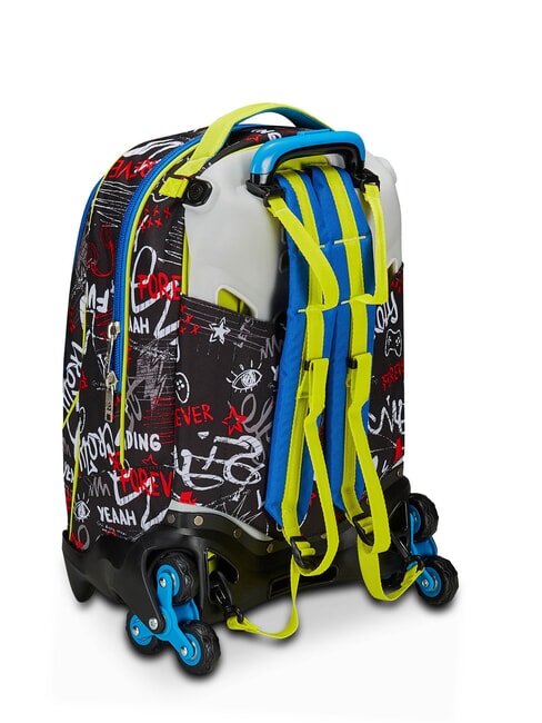 GANG BORN TO FUN BOY  Sac à dos trolley amovible, 3 roues Noir - Sacs à dos à roulettes