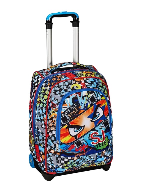 FACCE DA SJ! BIG Sac à dos à roulettes à 2 roues Fluo turquoise - Sacs à dos à roulettes