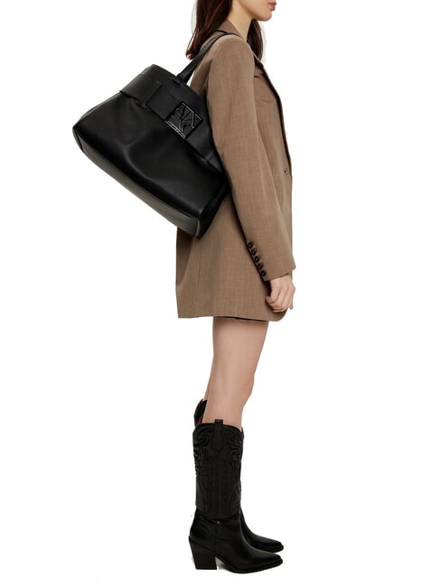 SUSIE SOFT Sac &agrave; bandouli&egrave;re avec boucle noir - Sacs pour Femme