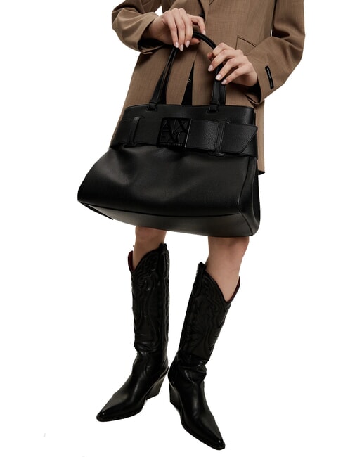 SUSIE SOFT Sac &agrave; bandouli&egrave;re avec boucle noir - Sacs pour Femme