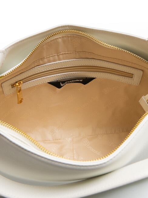 HELLEN Sac &agrave; bandouli&egrave;re en cuir blanc - Sacs pour Femme