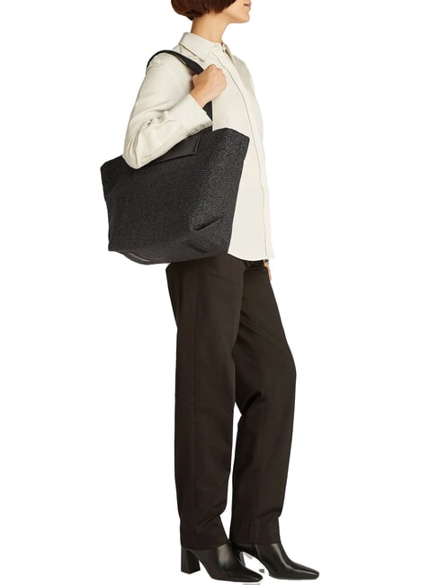 CK RAFFIA Sac à bandoulière ck noir - Sacs pour Femme