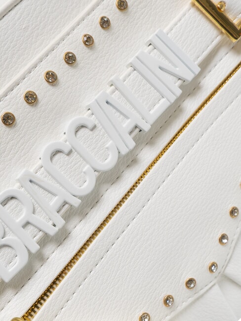 GISELLE Sac à bandoulière avec logo en métal blanc - Sacs pour Femme