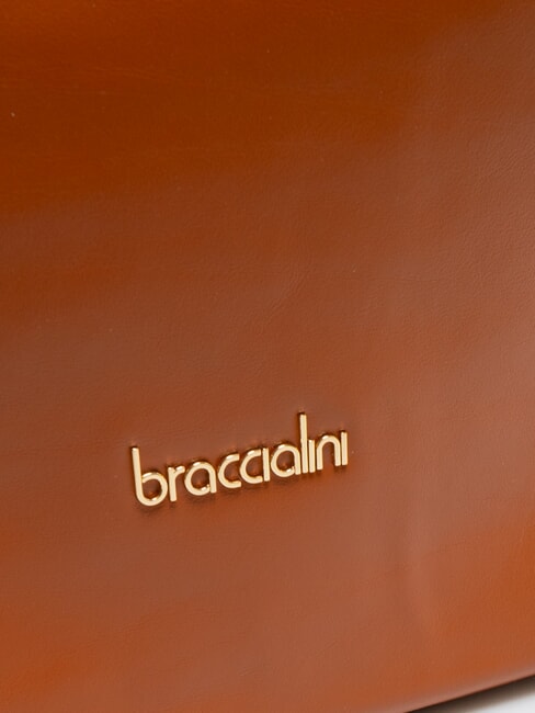 NORA Sac shopping en cuir avec boucles marron - Sacs pour Femme