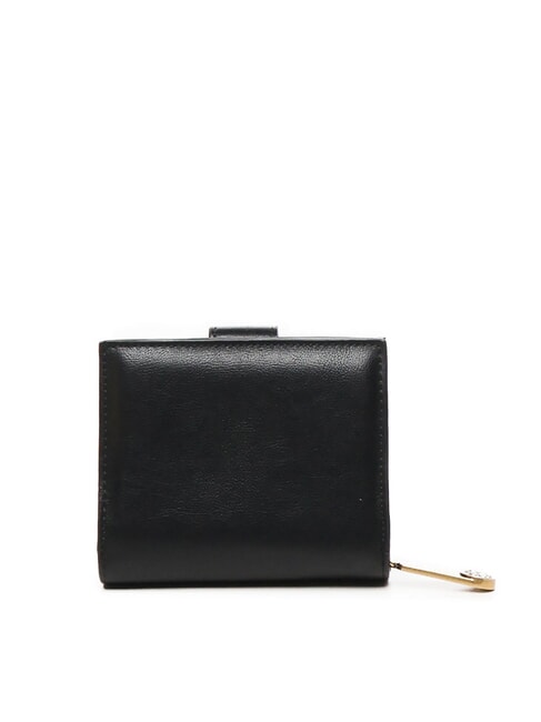 GRAZIA Portefeuille carr&eacute; avec logo en m&eacute;tal noir - Portefeuilles Femme