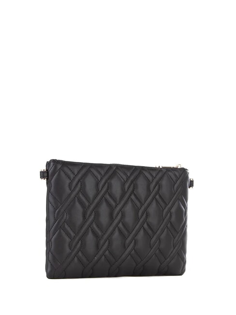 MARGARET Sac pochette à motif matelassé noir - Sacs pour Femme