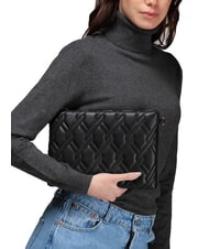 V73 MARGARET Sac pochette à motif matelassé noir - Sacs pour Femme - 4