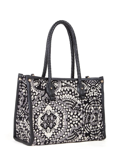AMELIA Sac shopping en tissu jacquard noir/multicolore - Sacs pour Femme