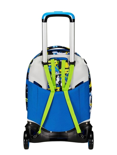 CUCCIOLI  NEW TECH Sac à dos trolley amovible, 2 roues Noir - Sacs à dos à roulettes