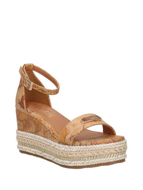 GEO  Sandales compens&eacute;es espadrilles NATUREL - Chaussures Femme