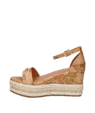 ALVIERO MARTINI PRIMA CLASSE GEO  Sandales compens&eacute;es espadrilles NATUREL - Chaussures Femme - 4