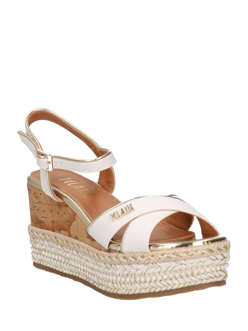 GEO  Sandales espadrilles hautes blanc - Chaussures Femme
