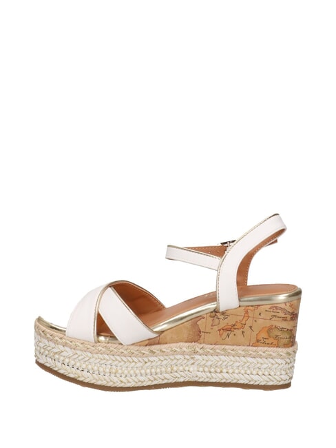 GEO  Sandales espadrilles hautes blanc - Chaussures Femme