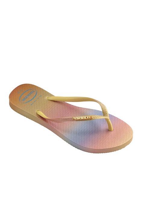 SLIM GRADIENT Tongs pixels jaunes - Chaussures Femme