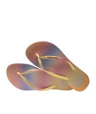 HAVAIANAS SLIM GRADIENT Tongs pixels jaunes - Chaussures Femme - 4