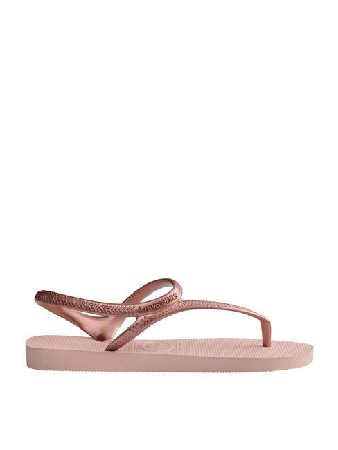 FLASH URBAN  Sandales tongs rose / or - Chaussures Femme
