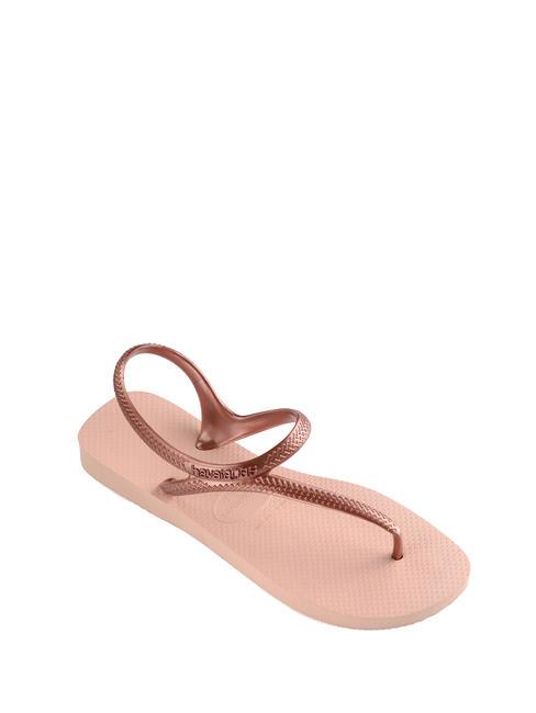 FLASH URBAN  Sandales tongs rose / or - Chaussures Femme